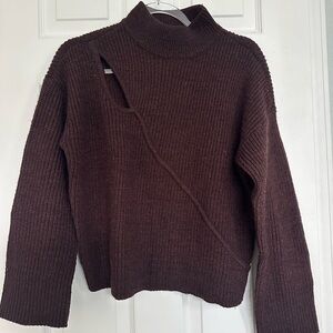 Macy’s INC International Concepts Burgundy Brown Turtleneck Sweatshirt
